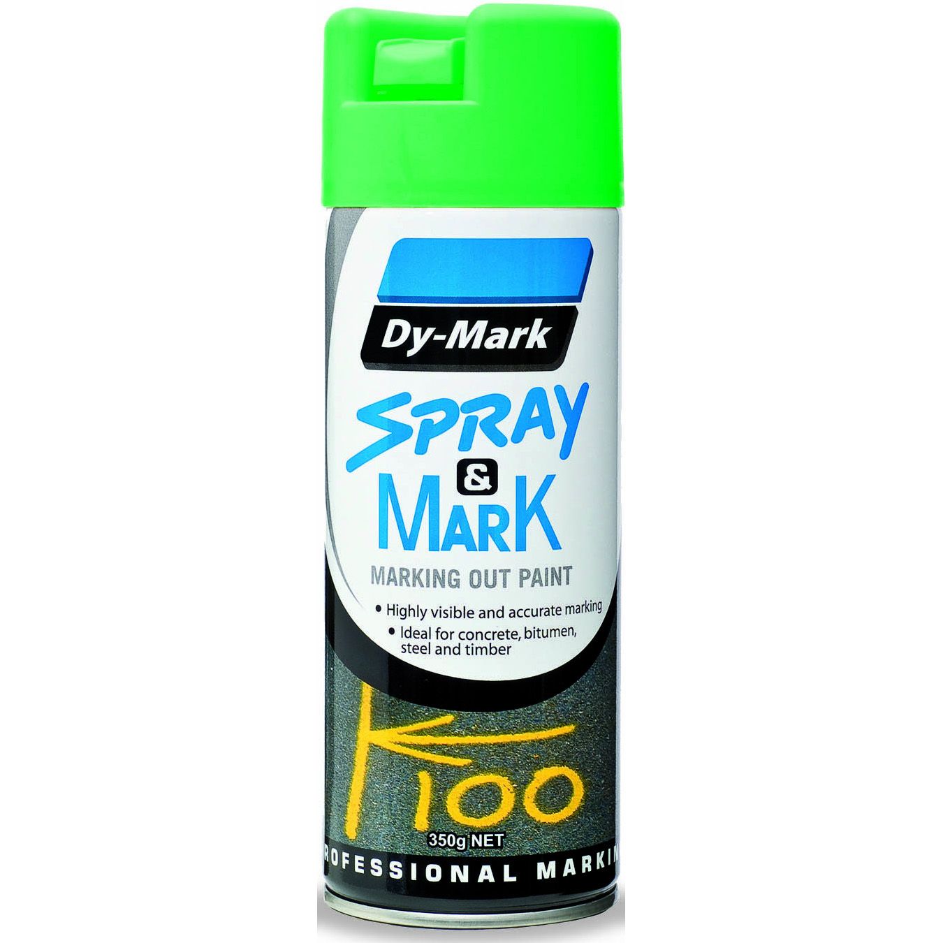 Dy-Mark Spray & Mark Paint 350g - Fluro Green