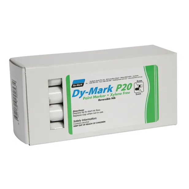 Dy-Mark P20 Paint Marker White (Box of 12)