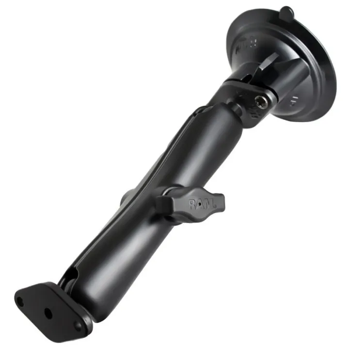 RAM Twist-Lock Suction Cup Double 1" Ball Mount - B Size Medium