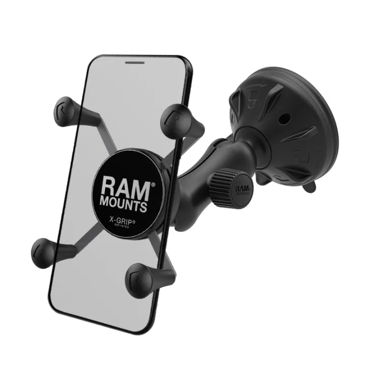 RAM X-Grip Phone Mount with Twist-Lock Low-Profile Suction Cup for Smartphone