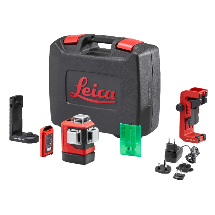 Leica Lino L6G-1 3x360 Green Beam Laser Level with Li-ion, Wallmount & Rugged case