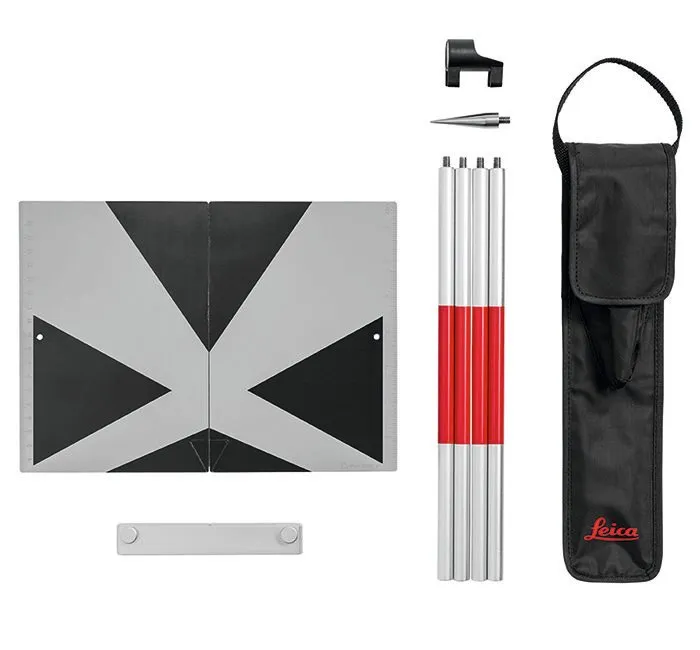Leica TPD 100 Disto Target Kit with GLS115 Pole and Bubble