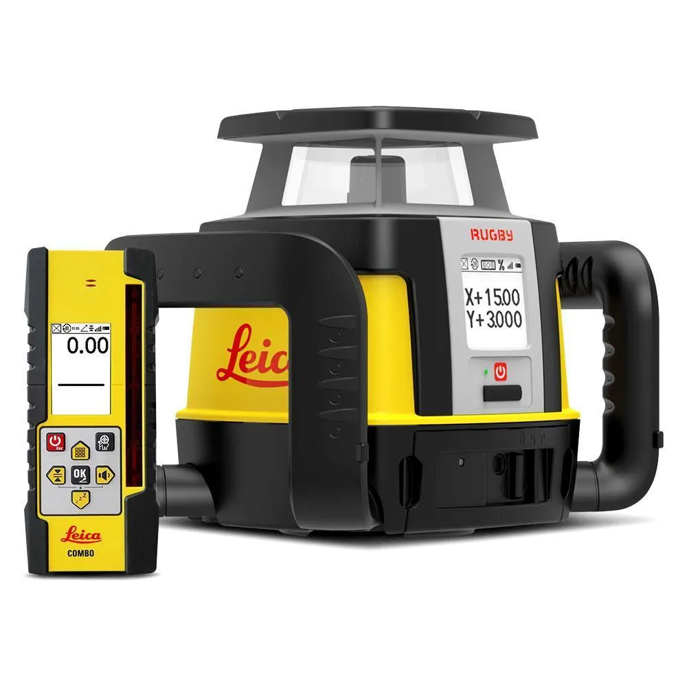 Leica Rugby CLA-ctive CLX250 Manual Slope Laser Level with Combo Receiver - Li-ion