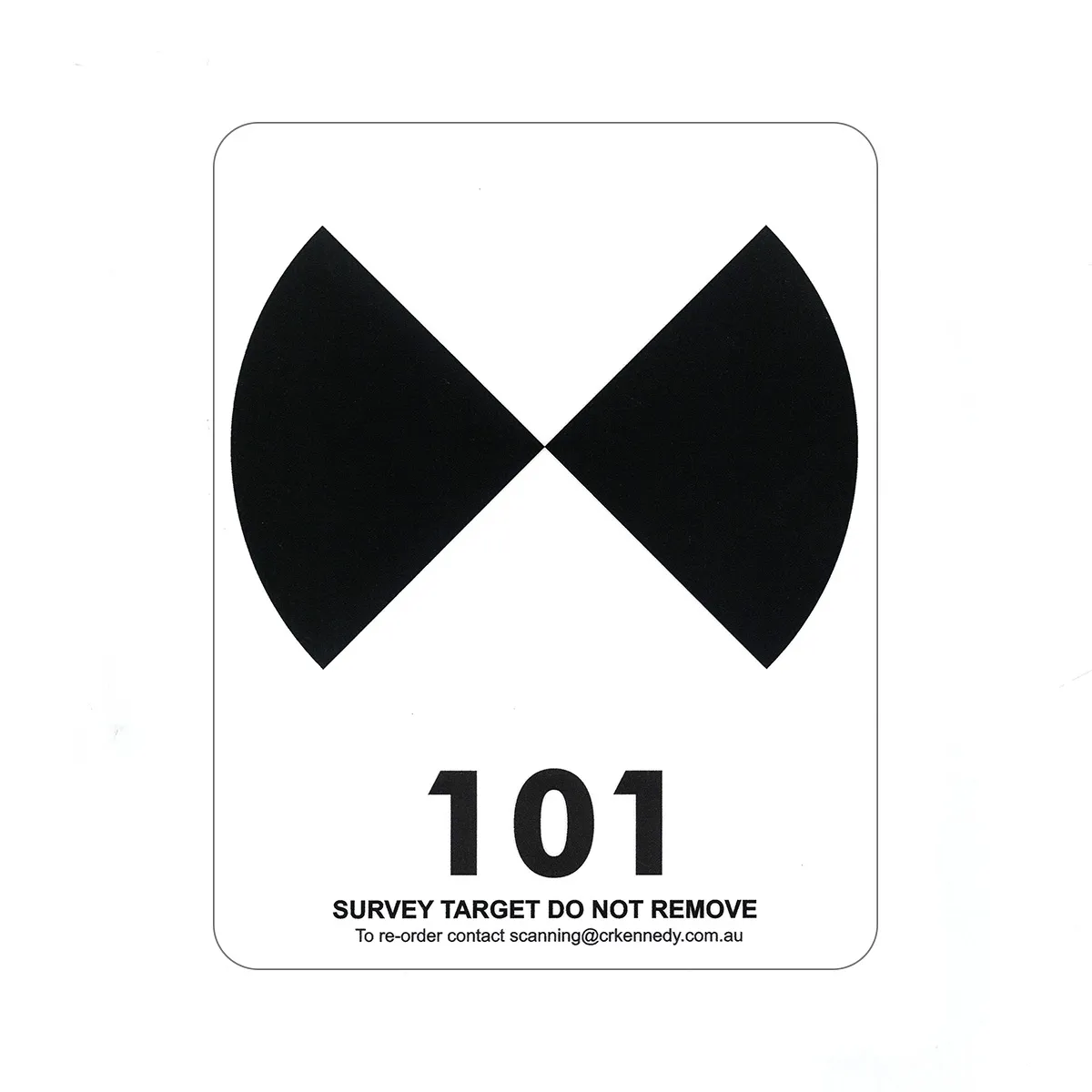 HDS Scanner Sticker 4.5” Target Pack of 10 (Numbered 101-110)