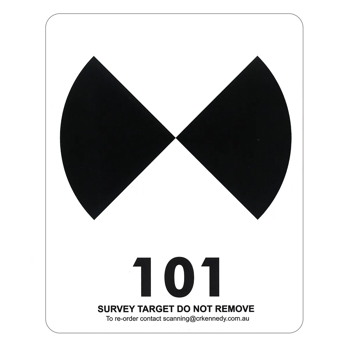 HDS Scanner Sticker 6” Target - Pack of 50 (Numbered 101-150)