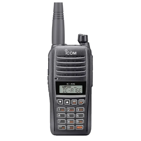 ICOM IC-A16E 6-Watt VHF Portable Airband Radio (Non-Bluetooth Version)