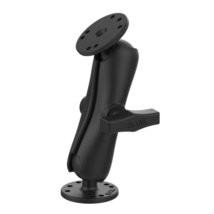 RAM Double Ball Mount with Two Round Plates - C Size Medium