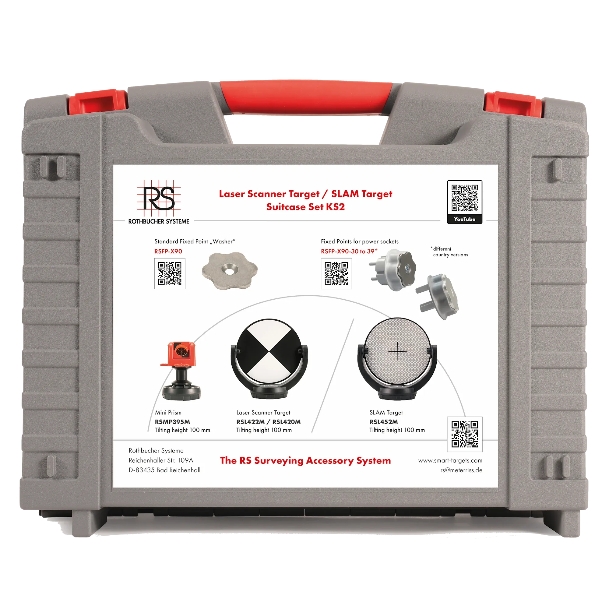 Rothbucher KS2-453MC-2 SLAM Laser Scanner Target Suitcase Set