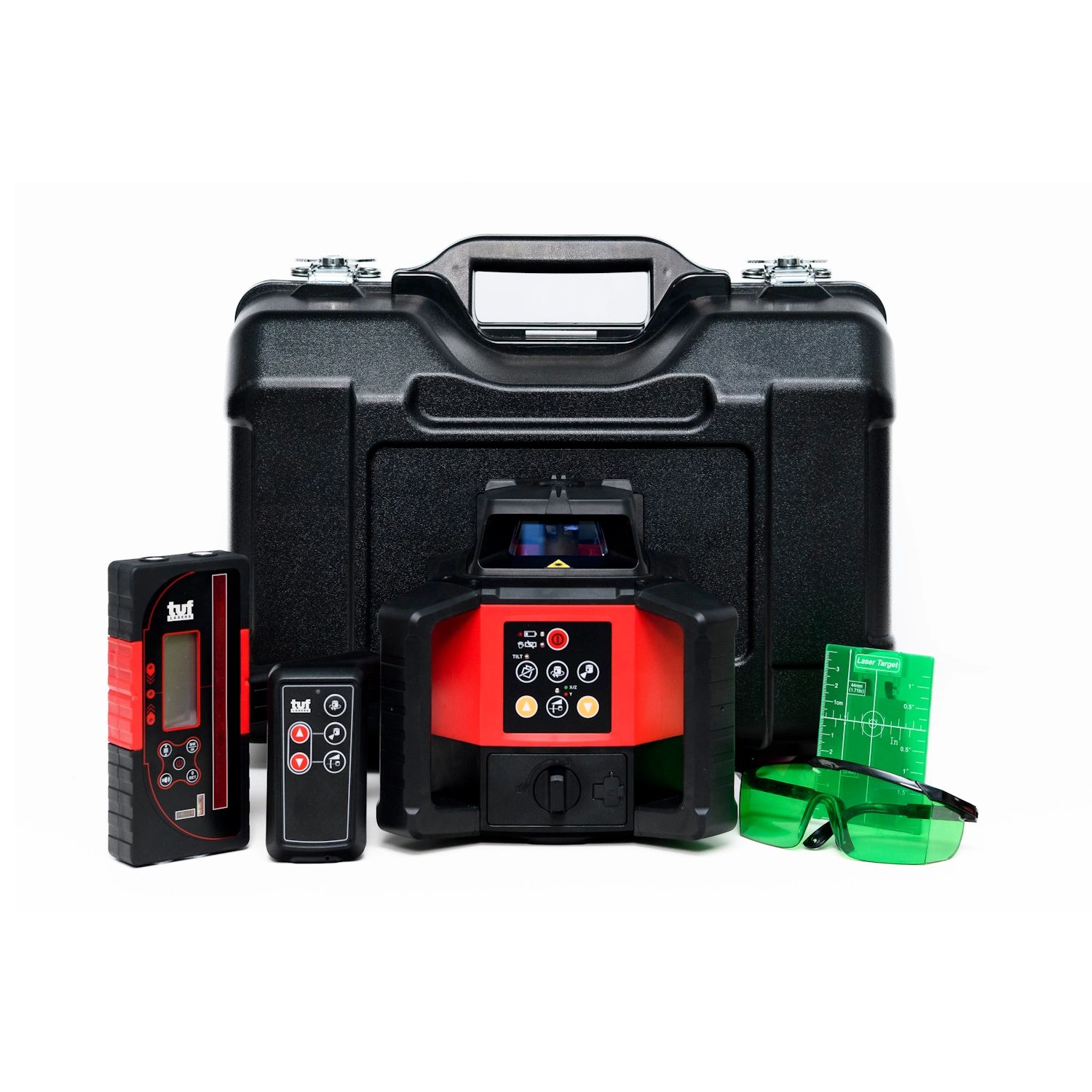 TUF RHVP 208G Green Rotation Laser Level (HVG) with mm Receiver