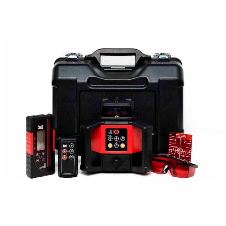 TUF RHVP 208R Red Rotation Laser Level (HVR) with mm Receiver