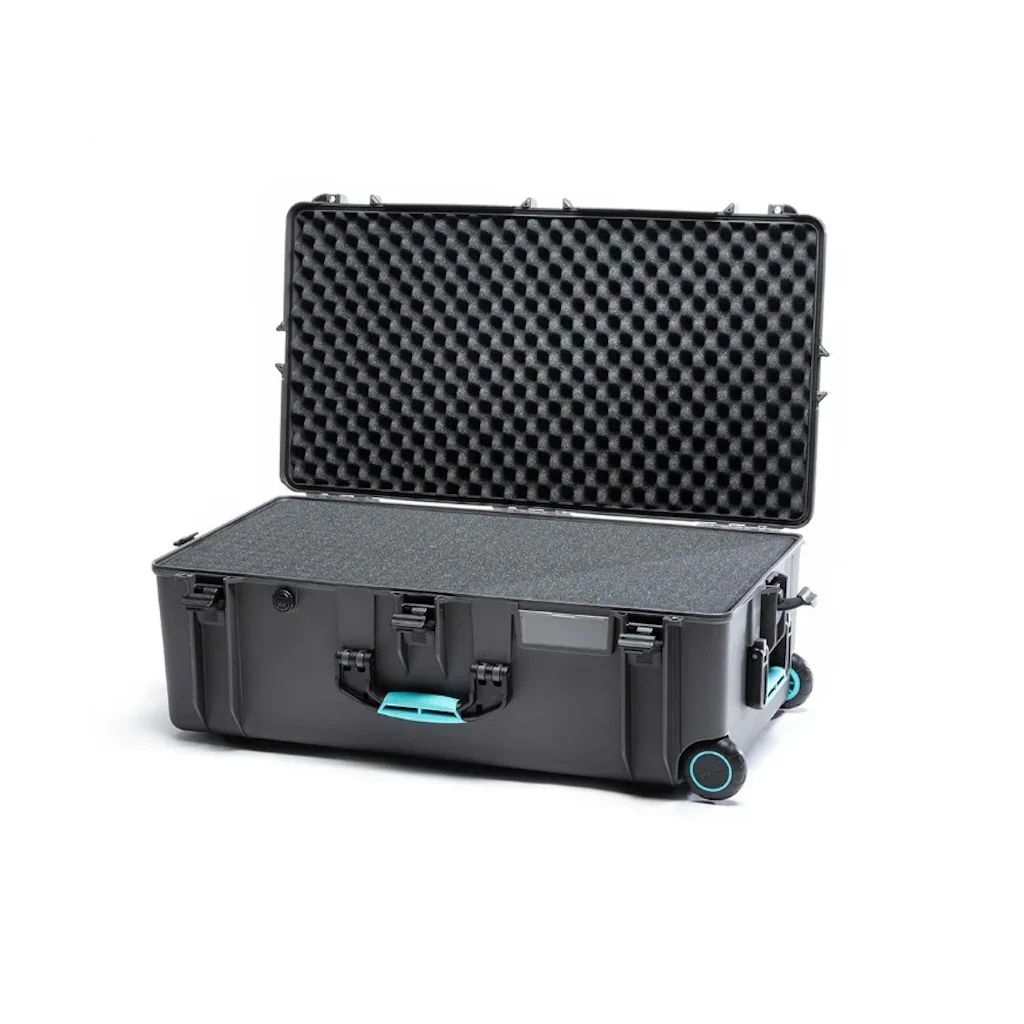 HPRC 2745W - Wheeled Hard Case Empy (Grey) KIT with 4x Stainless Steel Clips