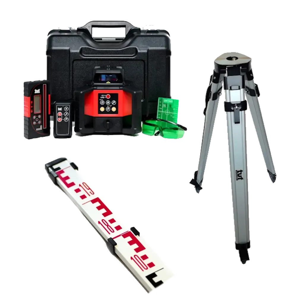 TUF RHVP 208G Green KIT with QR Flat Tripod + 3m E face staff