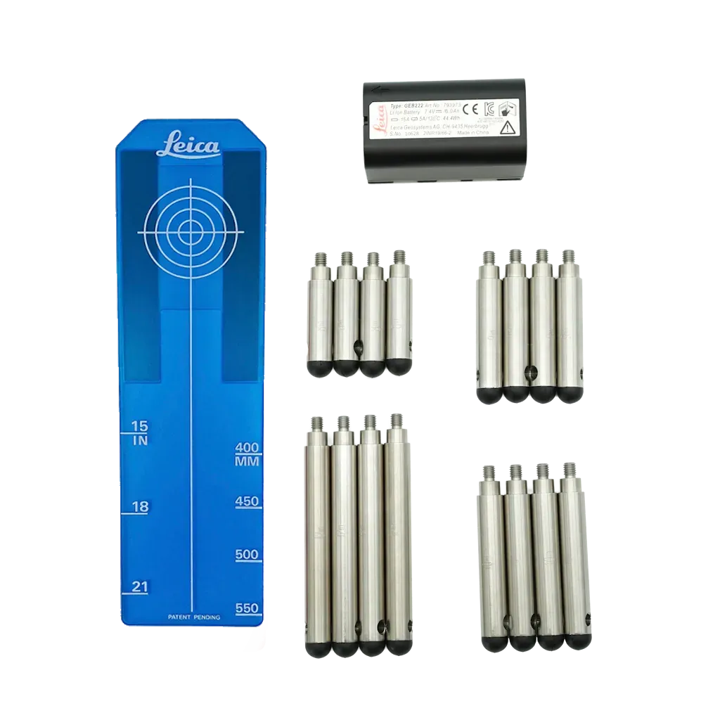 Leica Piper Accessory Pack - Green incl. GEB221 Battery, 4 set Legs, long target insert