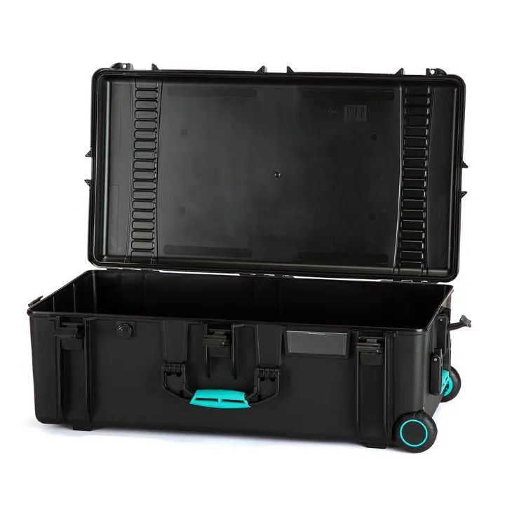 HPRC 2745W - Wheeled Hard Case Empy (Black) Kit with 4x Stainless Steel Clips