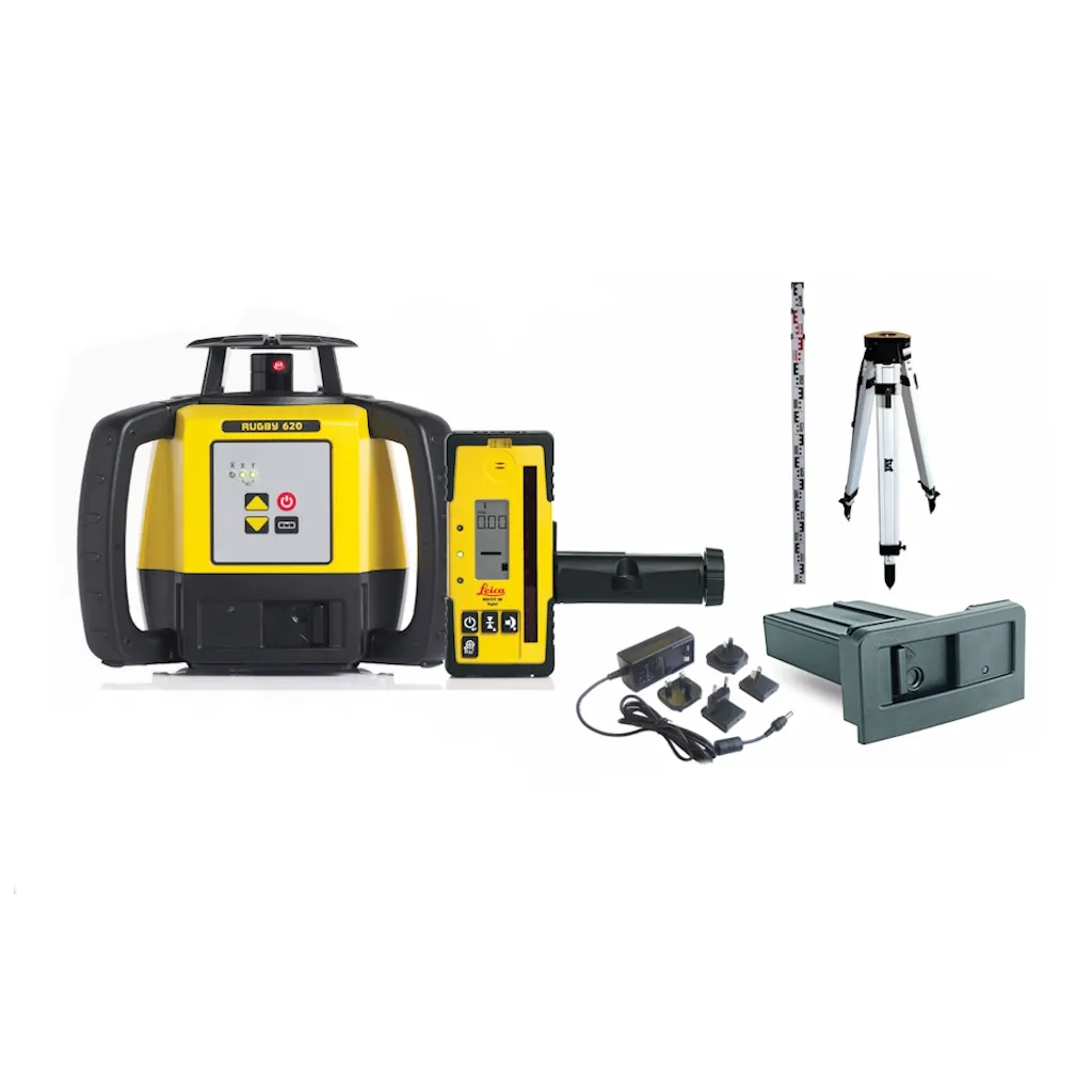 RUGBY 620 ALL IN ONE PRO PK WITH RE160 MM RCVR, TRIPOD, 5M STAFF, LI-ION BATT, CHRGR